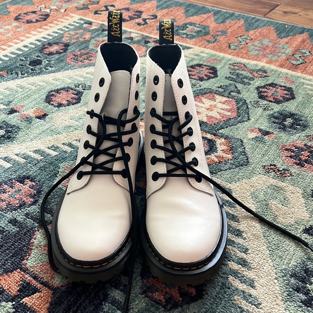 Brand new white doc martens